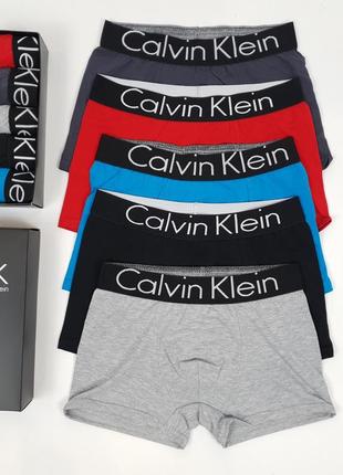 Набор трусов мужских 5шт calvin klein. нижнее белье набор кельвин кляйн. набор трусов для мужчин в коробке8 фото