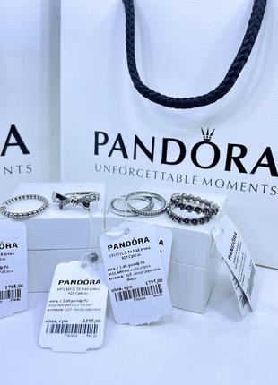 Распродажа скидки серебряные кольца кольцо колечка pandora пандора сердце сердечки бант цветы камни камешки серебро проба 925 новые с биркой pandora