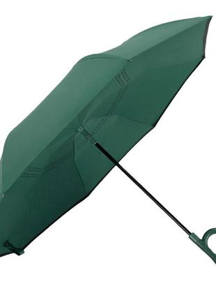 Женский зонт наоборот up-brella 1166 зеленый (11203-63753)