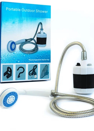 Душ портативный, кемпинговый с помпой на аккумуляторе usb travel shower6 фото