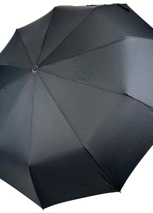 Чоловіча парасолька-автомат від feeling rain на 10 спиць із прямою ручкою антивітер чорний fr 0458-1