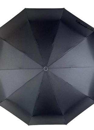 Чоловіча парасолька-автомат від feeling rain на 10 спиць із прямою ручкою антивітер чорний fr 0458-17 фото