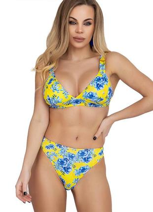 Комплект білизни бюстгальтер та сліпи set3u-p142 xxl жовто-блакитний (06399947), totalfit