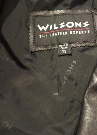 Жіноча шкіряна укорочена куртка косуха wilson leather xs/s6 фото