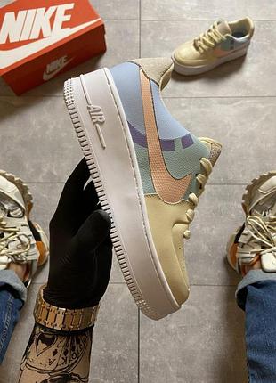 Жіночі кросівки🔺 Nike Print Flash Lime lx beige/pale blue-pink🔺