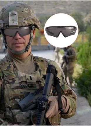 Защитные тактические солнцезащитные очки daisy x10-x,черные,с поляризацией,увеличенная толщина линз2 фото