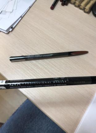 Nyx олівець для брів auburn presicion brow pencil2 фото