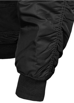 Тактическая куртка бомбер mil-tec cwu black 2xl черная 104045027 фото