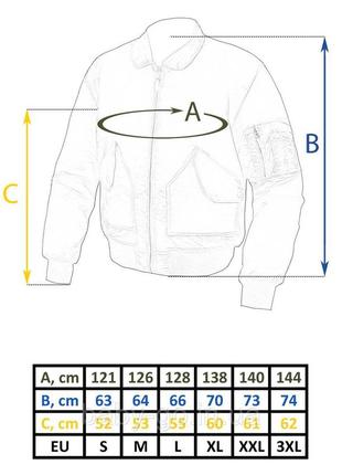 Тактическая куртка бомбер mil-tec cwu black 2xl черная 104045029 фото