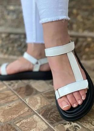 Женские босоножки из натуральной кожи легкие летние