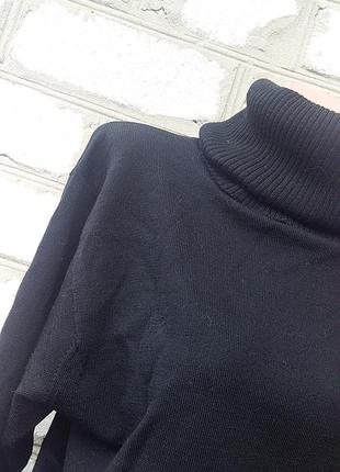 Классика черный свитер меринос высокое горло хомут гольф водолазка шотландия7 фото
