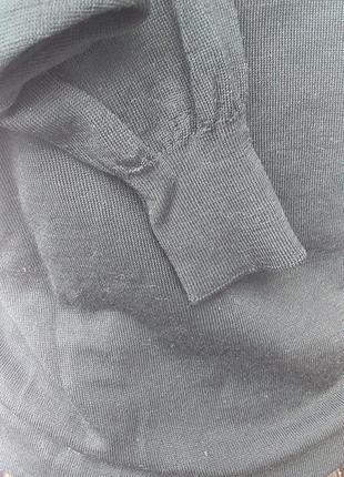 Классика черный свитер меринос высокое горло хомут гольф водолазка шотландия6 фото