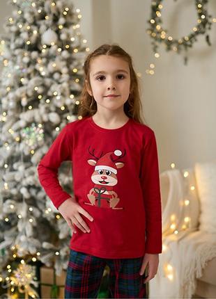Піжама для дівчинки з штанами новорична з оленем 149463 фото