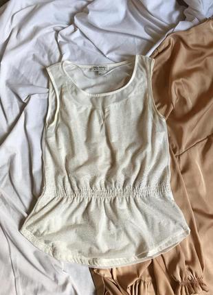 Блуза bershka молочного кольору2 фото