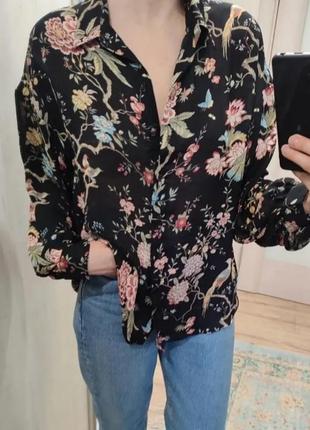 Блуза , блузка в квіти від h&m9 фото
