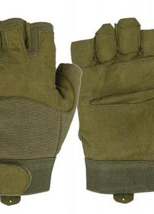 Тактичні рукавички mil-tec без пальців olive 12538501 розмір xl