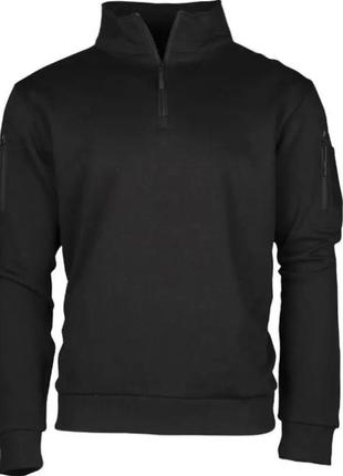 Кофта тактическая черная mil-tec tactical sweatshirt 11472502-2xl3 фото