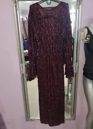 Роскошное платье zara - с - на с, м  - очень крутое - расшито пайетками и бисером7 фото