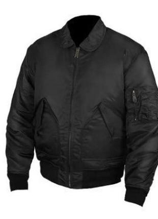 Тактическая куртка бомбер mil-tec us basic cwu flight jacket black s 10404502