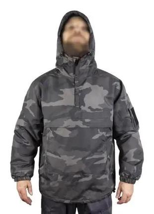 Анорак комбат зимовий mil-tec combat anorak winter black dark camo 10335080 -m3 фото