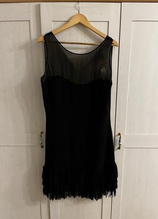 Нова шовкова сукня cortefiel жіноча стильна сукня з рюшами