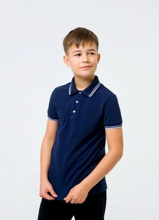 Школьная футболка-поло для мальчика смил smil 122-140р. поло сміл1 фото
