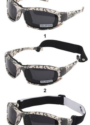 Защитные тактические солнцезащитные очки daisy x7 пиксель.ударостойкие.4 сменные линзы3 фото