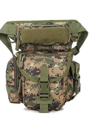 Тактична сумка на бедро, на ногу, чоловіча, армійська темний піксель d3-0005-b26 фото