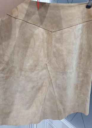 Стильна юбка натуральний замш2 фото