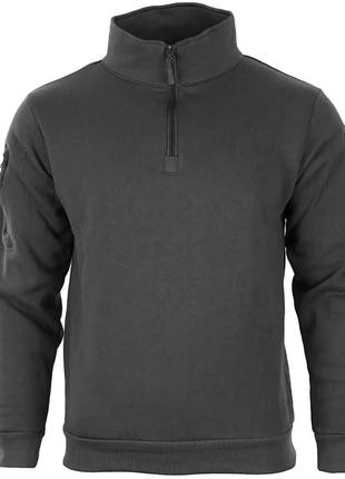 Кофта тактическая черная mil-tec tactical sweatshirt 11472502-l5 фото