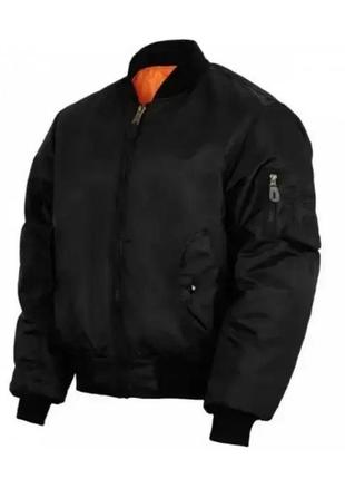 Тактическая куртка mil-tec ma1 flight jacket (bomber) black 10402002-4xl