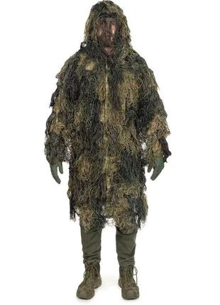 Маскировочный костюм mil-tec parka ghillie anti fire 11962100 woodland - m/l1 фото