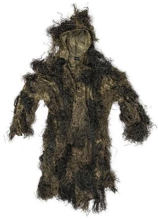 Маскировочный костюм mil-tec parka ghillie anti fire 11962100 woodland - m/l2 фото