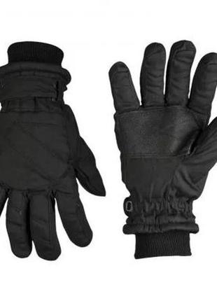 Черные зимние перчатки mil-tec thinsulate black 12530002-m