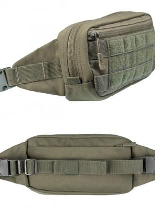 Тактическая сумка на пояс mil-tec fanny pack molle 235 х 60 х 120 мм olive (13512501)