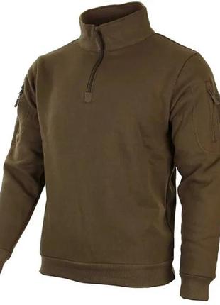 Кофта тактична mil-tec tactical sweatshirt coyote 11472519-2xl