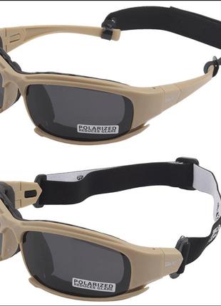 Защитные тактические солнцезащитные очки daisy x7 койот.4 сменные линзы3 фото