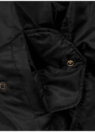 Тактическая двусторонняя куртка бомбер mil-tec ma1 black 10403002 размер s8 фото
