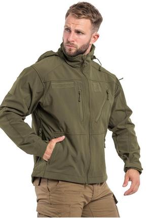 Тактична куртка mil-tec softshell jacket scu olive 10864012 - s7 фото
