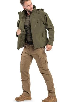 Тактична куртка mil-tec softshell jacket scu olive 10864012 - s3 фото