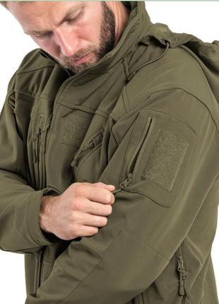 Тактична куртка mil-tec softshell jacket scu olive 10864012 - m4 фото