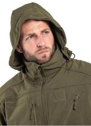 Тактична куртка mil-tec softshell jacket scu olive 10864012 - m10 фото