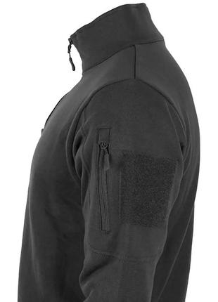 Кофта тактическая черная mil-tec tactical sweatshirt 11472502-3хl7 фото