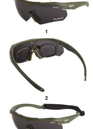 Тактические очки daisy x10-x,очки,олива,с поляризацией,увеличенная толщина линз3 фото