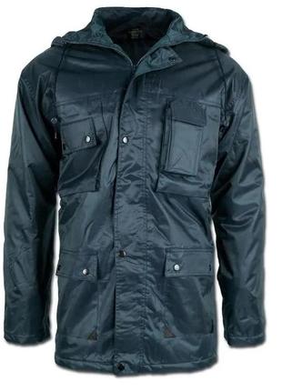 Куртка парка тактична з капюшоном mil-tec dubon dark navy blue 10150003-м