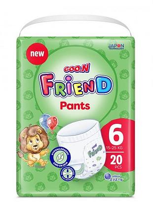 Трусики-підгузки goo.n friend для дітей 15-25 кг (6, 20 шт)