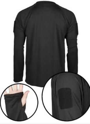 Термоактивная черная рубашка mil-tec tactical d/r 11082002-м