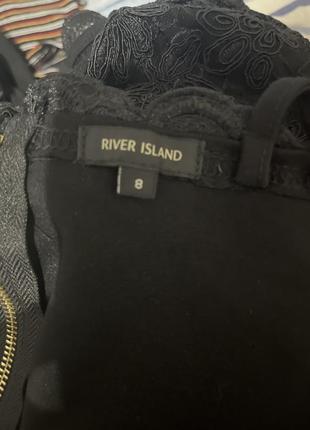 Мережевий чорний топ river island4 фото