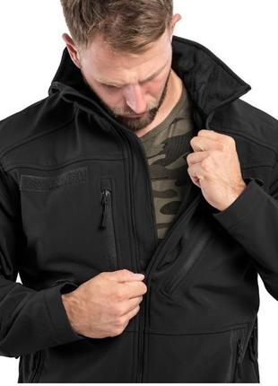 Тактична куртка mil-tec scu 14 softshell - black (10864002) - xl10 фото