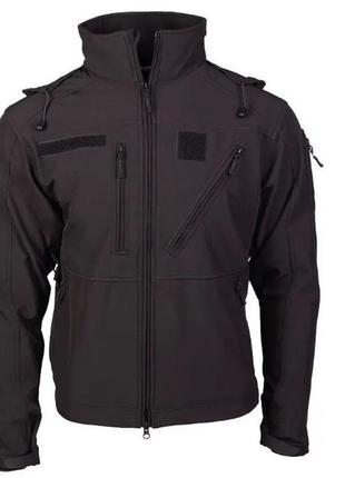 Тактична куртка mil-tec scu 14 softshell - black (10864002) - xl5 фото